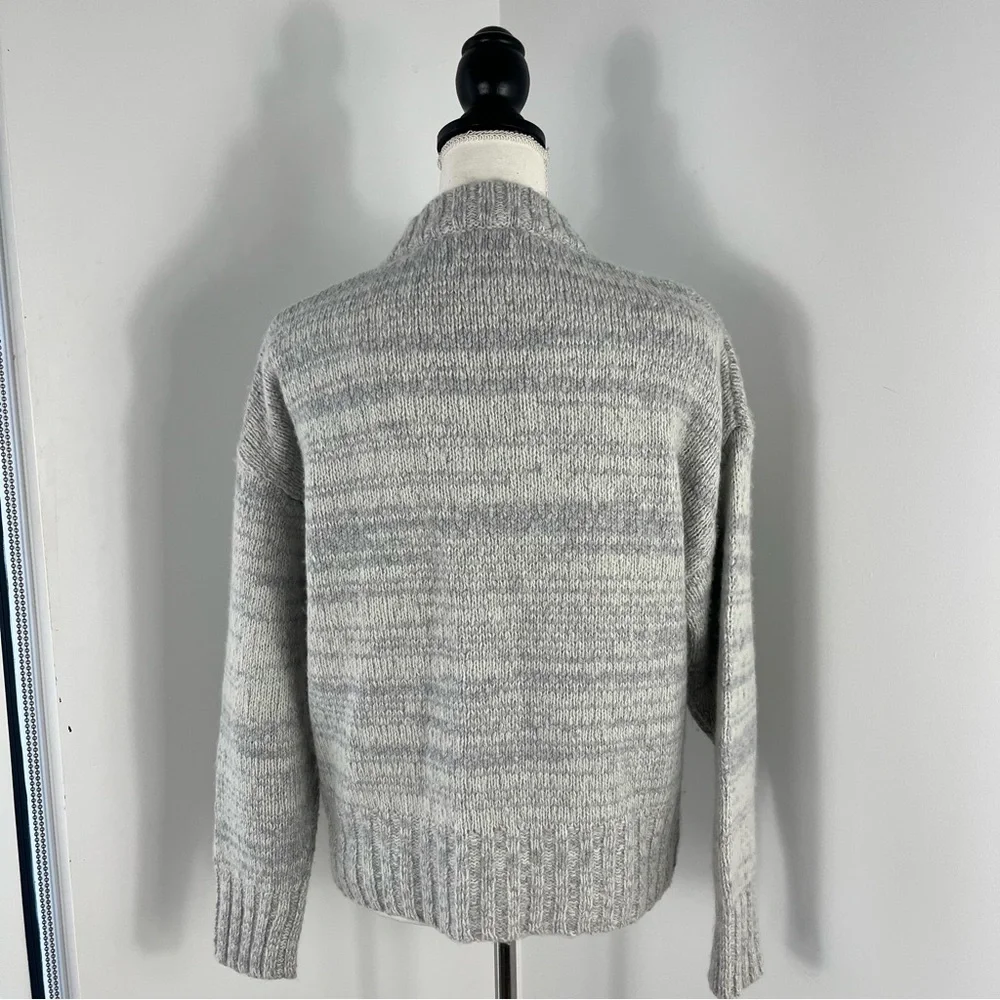 Naadam chunky knit merino wool cashmere v neck sweater - Picture 4 of 6